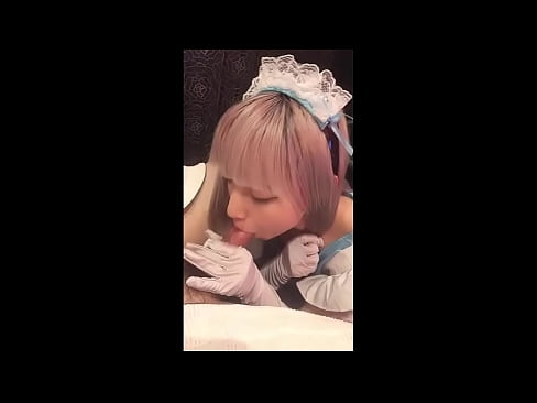 ❤️ Idol Japanese [mayuka], Aṣọ iranṣẹbinrin Faranse, apakan 1, ifefẹfẹ ati fifẹ kuro pẹlu ipara ❤  Ibalopo