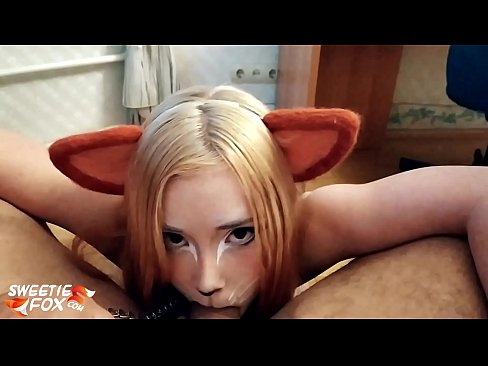 ❤️ Kitsune gbe dick ati pẹlu ni ẹnu rẹ ❤  Ibalopo